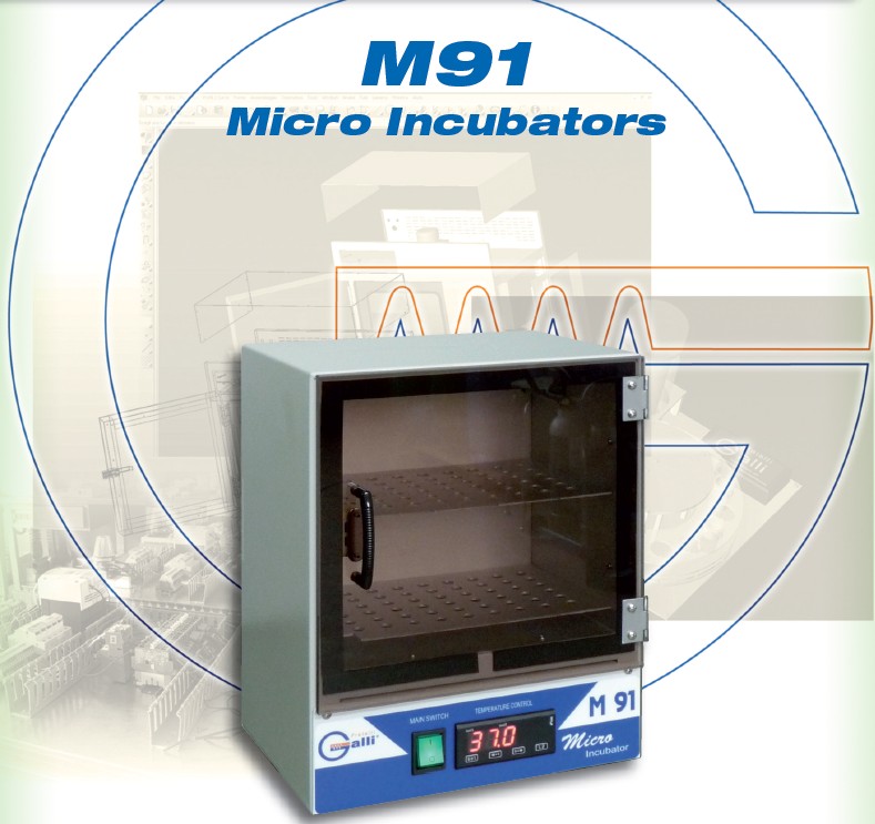 M91-Micro Incubatore-Incubators-Galli.Microbiologia-microbiology-petri-agar-slides-Termostato-Thermostat